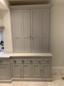 Finished kitchen cabinets